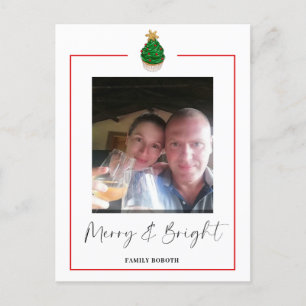 Christmas Family Photo Flat Holiday Postcard