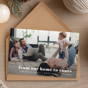 Christmas Family Photo   From our home to yours Holiday Card