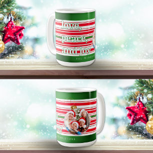 Christmas Family Photo Love Peace Joy Holiday Coffee Mug