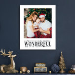 Christmas family photo Most wonderful time Poster<br><div class="desc">Capture the magic of the season with this Christmas poster! Add one of your favourite family pictures and spread holiday cheer with the caption "It's the most wonderful time of the year"</div>