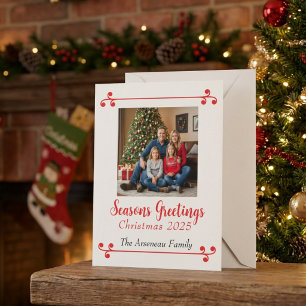 Christmas Family Photo Personalise Holiday Card