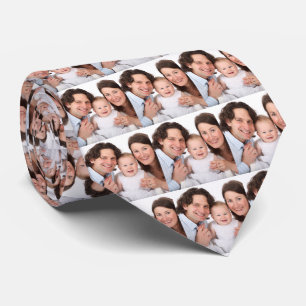 Christmas Family Photo Personalised Tie