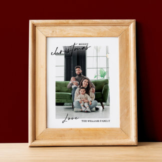 Christmas Family Photo Poster And Print