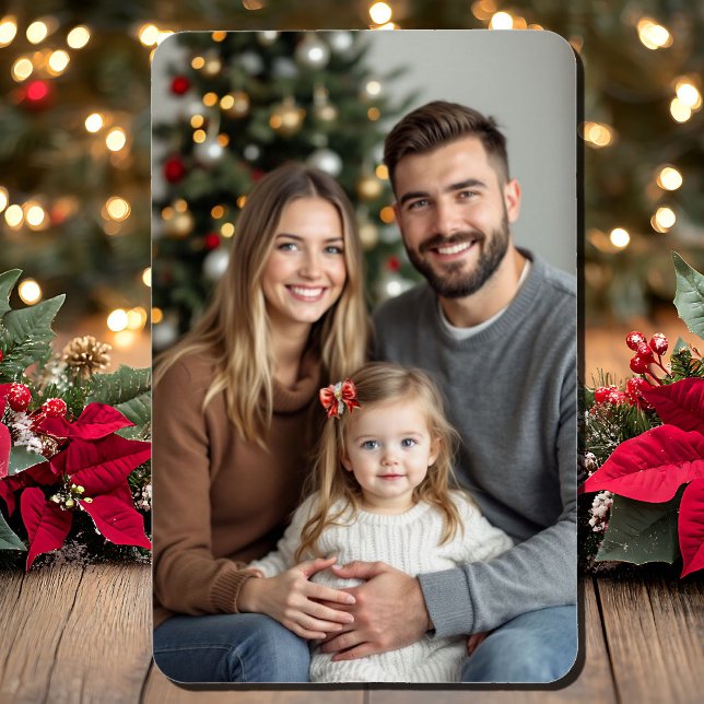 Christmas Family Photo Template 4 x 6 Magnet (Creator Uploaded)