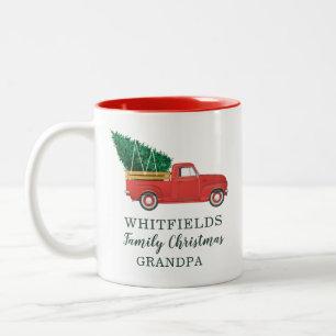 Christmas Family Reunion Grandpa Custom Holiday Two-Tone Coffee Mug