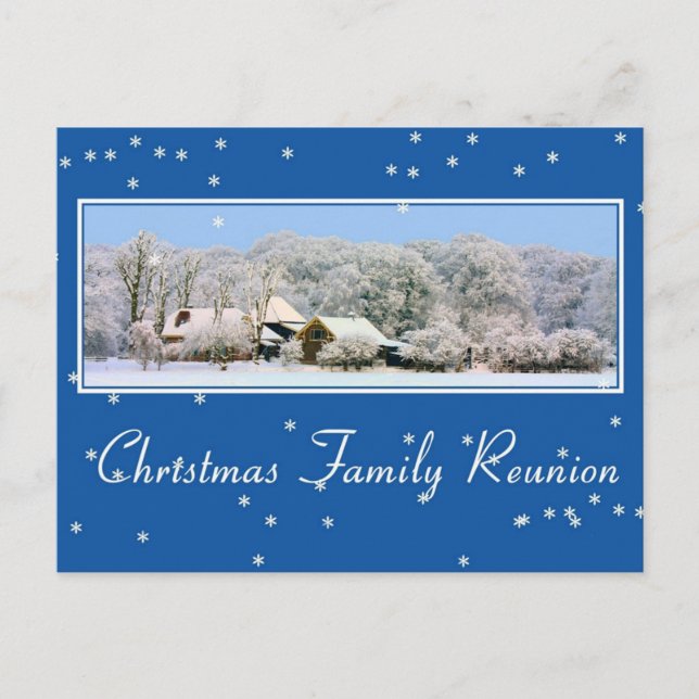 Christmas Family Reunion Holiday Postcard (Front)