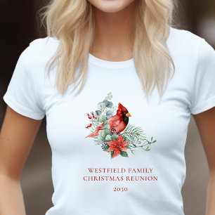 Christmas Family Reunion Red Cardinal T-Shirt