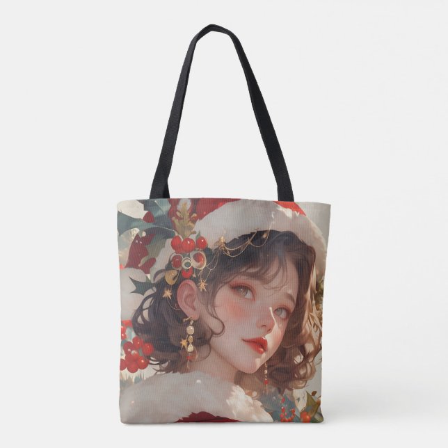 Christmas Fantasy: Romantic Medium Tote Bag (Back)