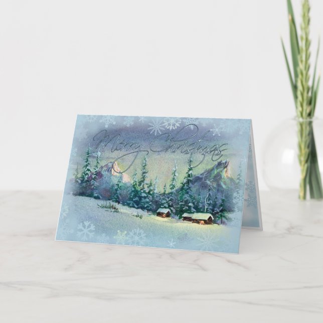 CHRISTMAS FARM by SHARON SHARPE Holiday Card (Front)