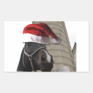 Christmas Farm Rectangular Sticker