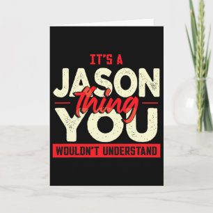 Christmas Fathers Day Birthday Name Jason Card