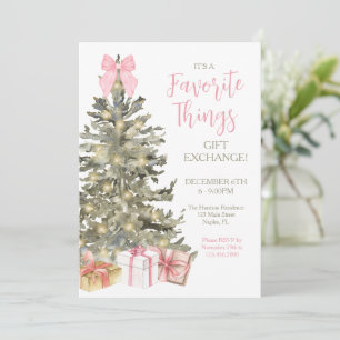 Christmas Favorite Things Gift Exchange Invitation