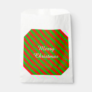 Christmas Favour Bags/Green and Red Stripes Bags
