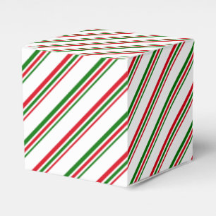 Christmas Favour Box Candy Cane Stripe