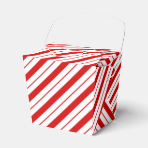 Christmas Favour Box Candy Cane Stripe