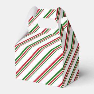 Christmas Favour Box Candy Cane Stripe