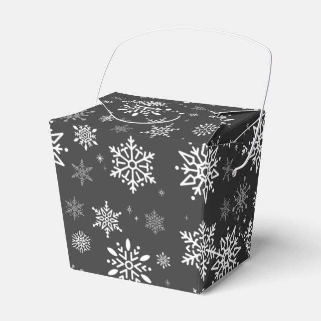 Christmas Favour Box Snowflakes (Front Side)
