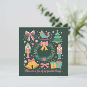 Christmas Favourite Things Coquette Nutcracker Pin Holiday Card