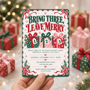 Christmas Favourite Things Gift Exchange Party Invitation