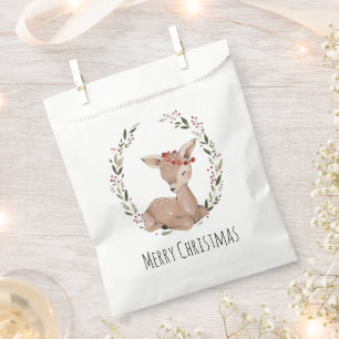 Christmas Fawn Wreath  Favour Bags