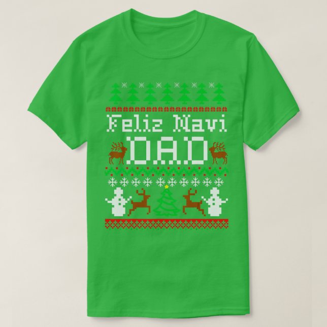 Christmas Feliz Navi Dad Ugly Sweater  (Design Front)