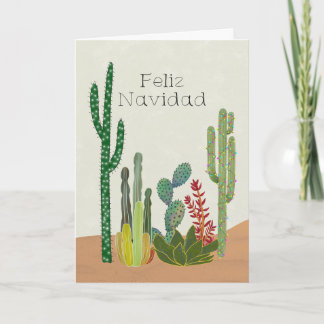 Christmas Feliz Navidad Cacti Card