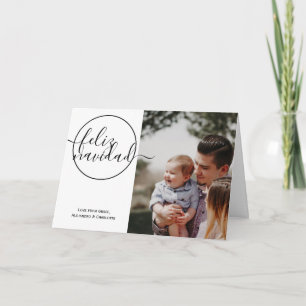 Christmas Feliz Navidad Typography Holiday Photo Card