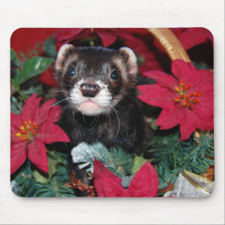 Christmas Ferret Mouse Pad