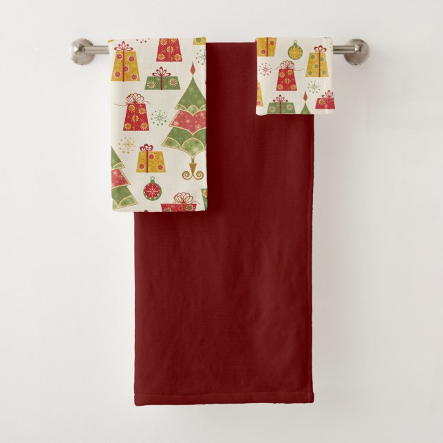 Christmas Festive  Bath Towel Set (Insitu)
