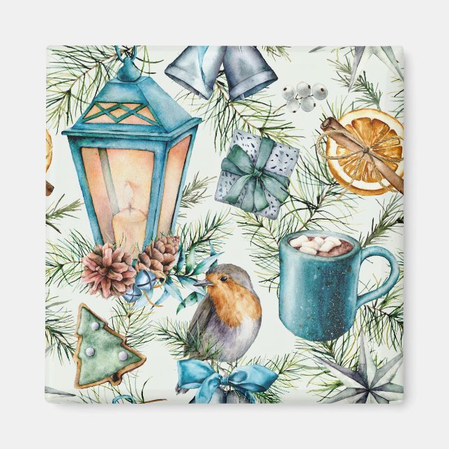 Christmas Festive Decorations Magnet (Front)