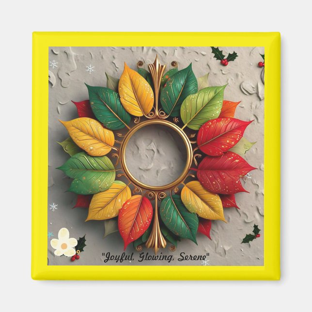 "Christmas Festive Elegance" Magnet (Front)
