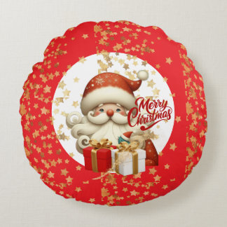 Christmas Festive Holiday Decoration Ornament🎅 Round Cushion