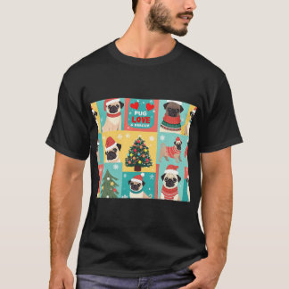 CHRISTMAS FESTIVE HOLIDAY DOGS PUGS CUTE SWEATERS 
