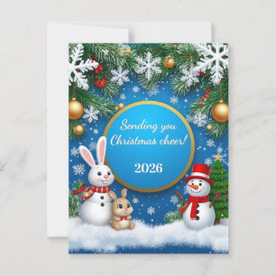 Christmas Festive Holiday Scene Postcard