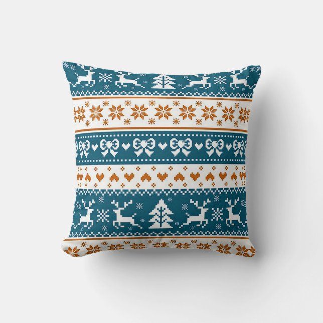 Christmas festive pattern cushion (Front)