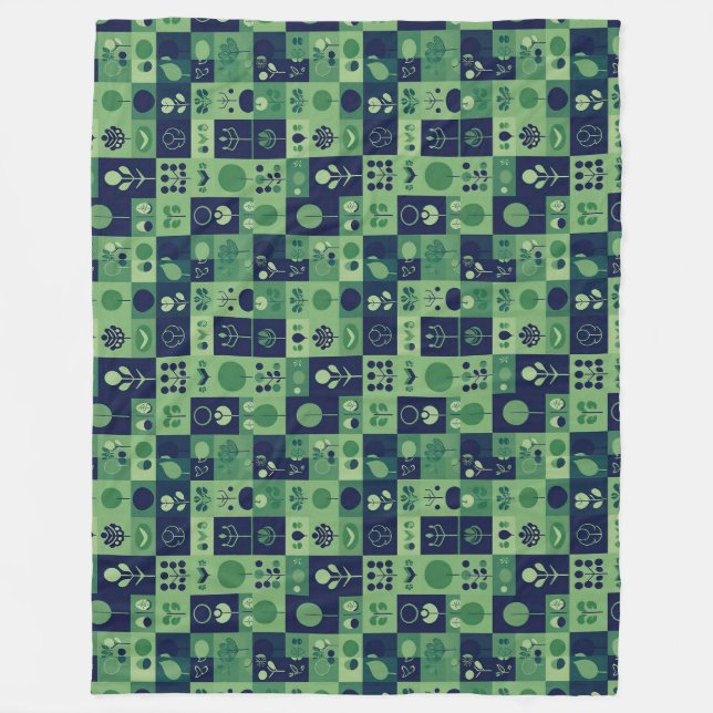 Christmas festive pattern fleece blanket (Front)
