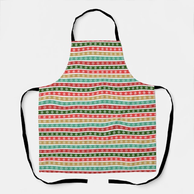 Christmas Festive patterns and colours Apron (Front)