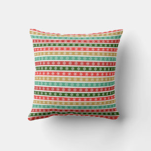 Christmas Festive Patterns and Colours Cushion
