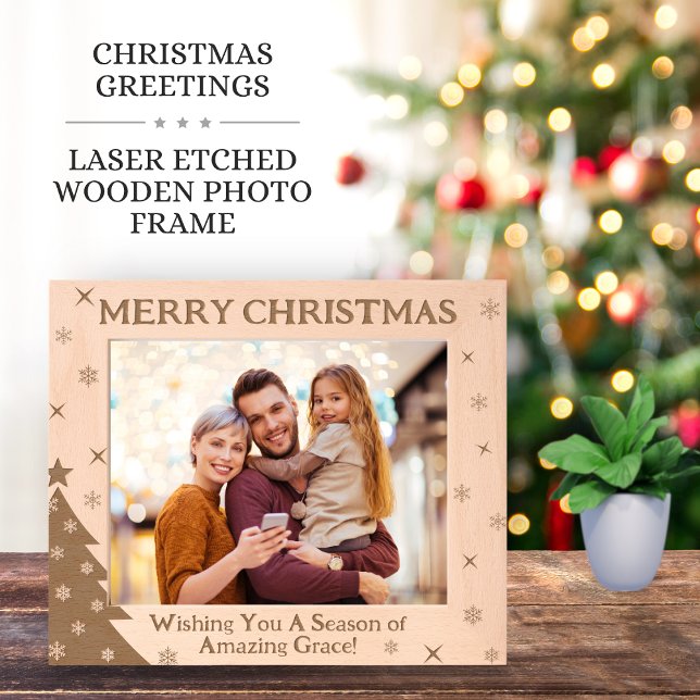 Christmas Festive Season Personalised Gifts Laser Etched Frames (Creator Uploaded)