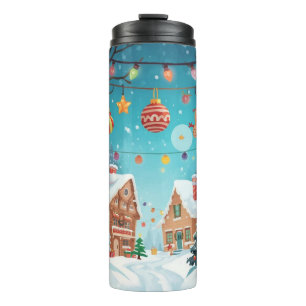 Christmas Festive Thermal Tumbler