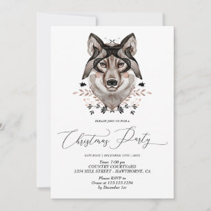 Christmas Festive Winter animal Invitation