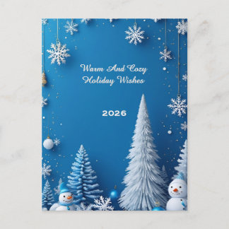 Christmas Festive Winter Scene Holiday Postcard