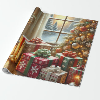 christmas festivity wrapping paper