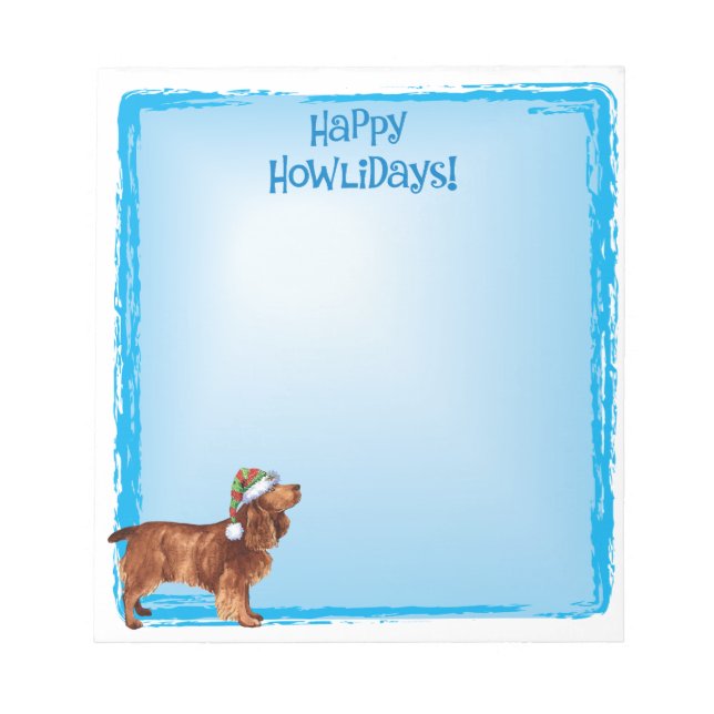 Christmas Field Spaniel Notepad (Front)