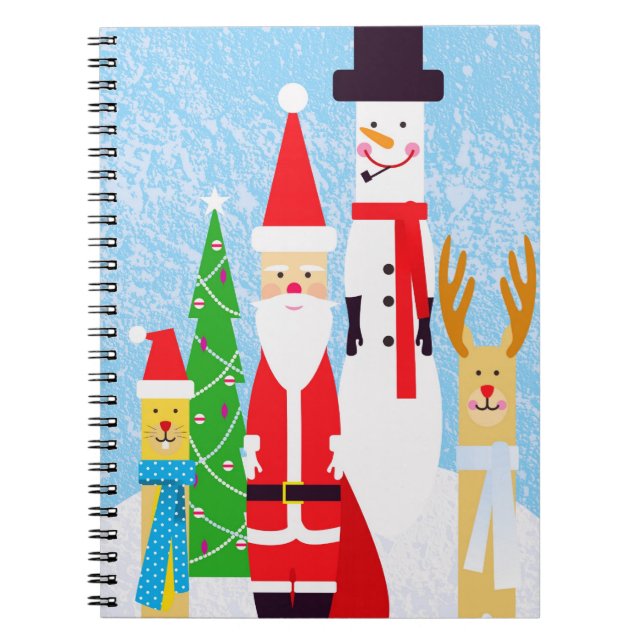 Christmas Figures Spiral Notebook (Front)
