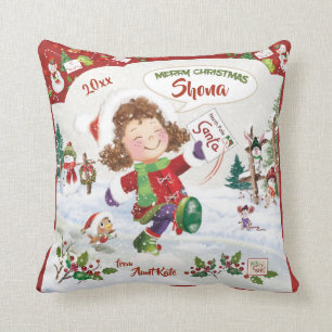 Christmas, Find the 3 Bells, Cute Girls Activity Cushion