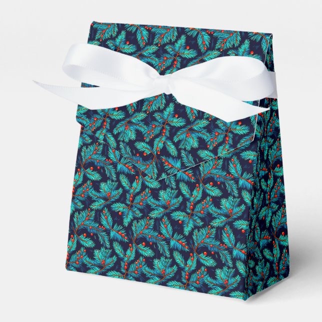 Christmas Fir Branch Pattern-82397 Favour Box (Front Side)