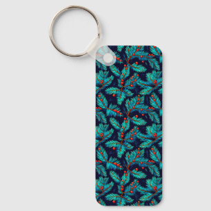 Christmas Fir Branch Pattern-82397 Key Ring