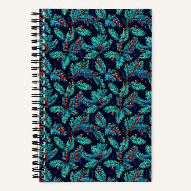 Christmas Fir Branch Pattern-82397 Notebook (Front)