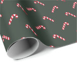 Christmas fir green red cute candy cane elegant wrapping paper<br><div class="desc">Christmas red,  white and fir green modern simple cute candy cane pattern gift Wrapping Paper.
Red and white candy cane pattern,  fir green background.
Great for Christmas and the holiday season.</div>